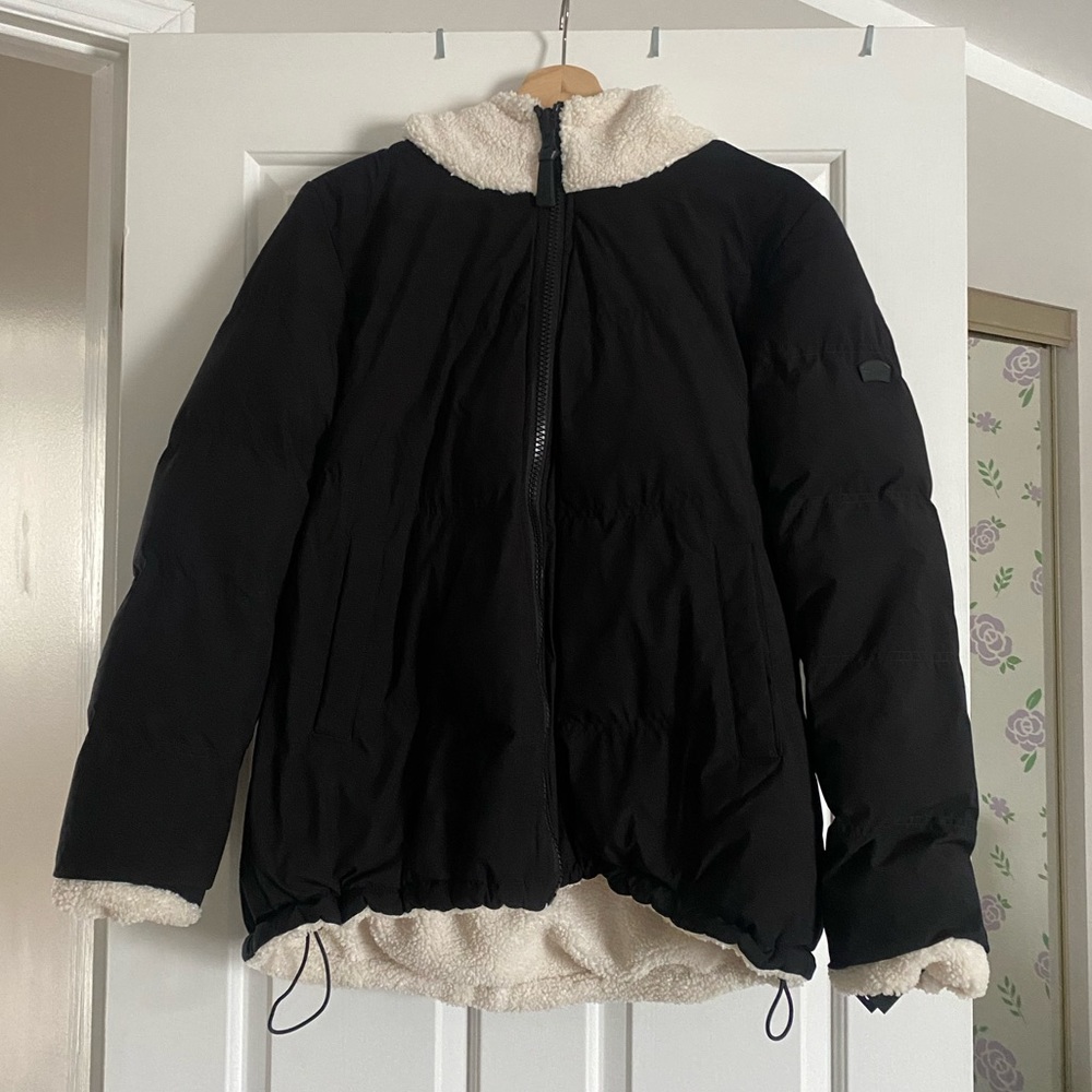 black and white jacket
